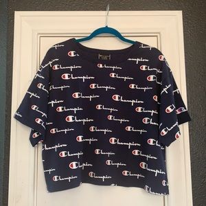 Champion logo crop tshirt